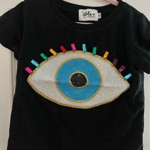 Lola + the Boys evil eye sequin shirt, 4t